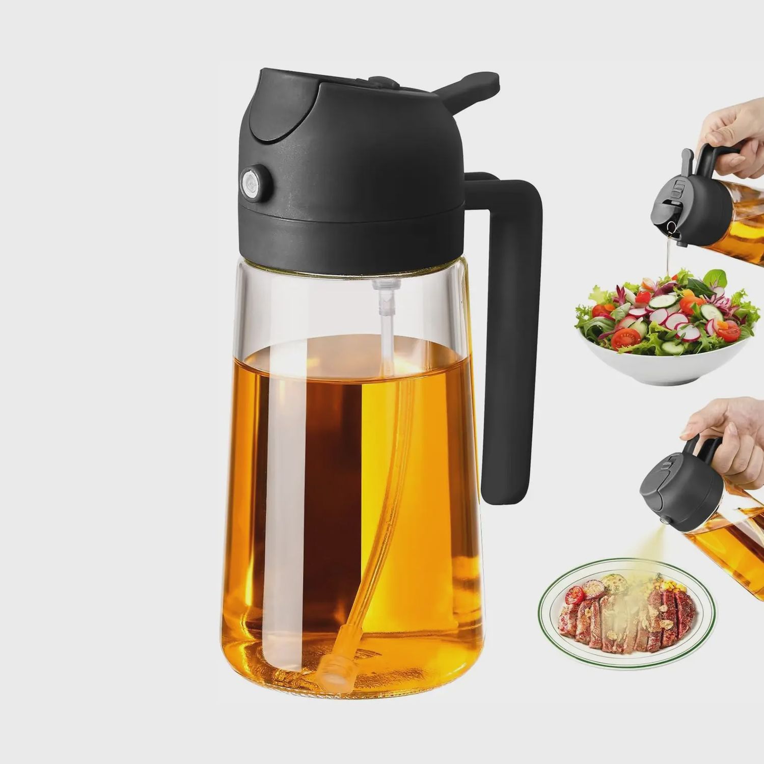 2-in1 Oil Sprayer &amp; Dispenser 16oz