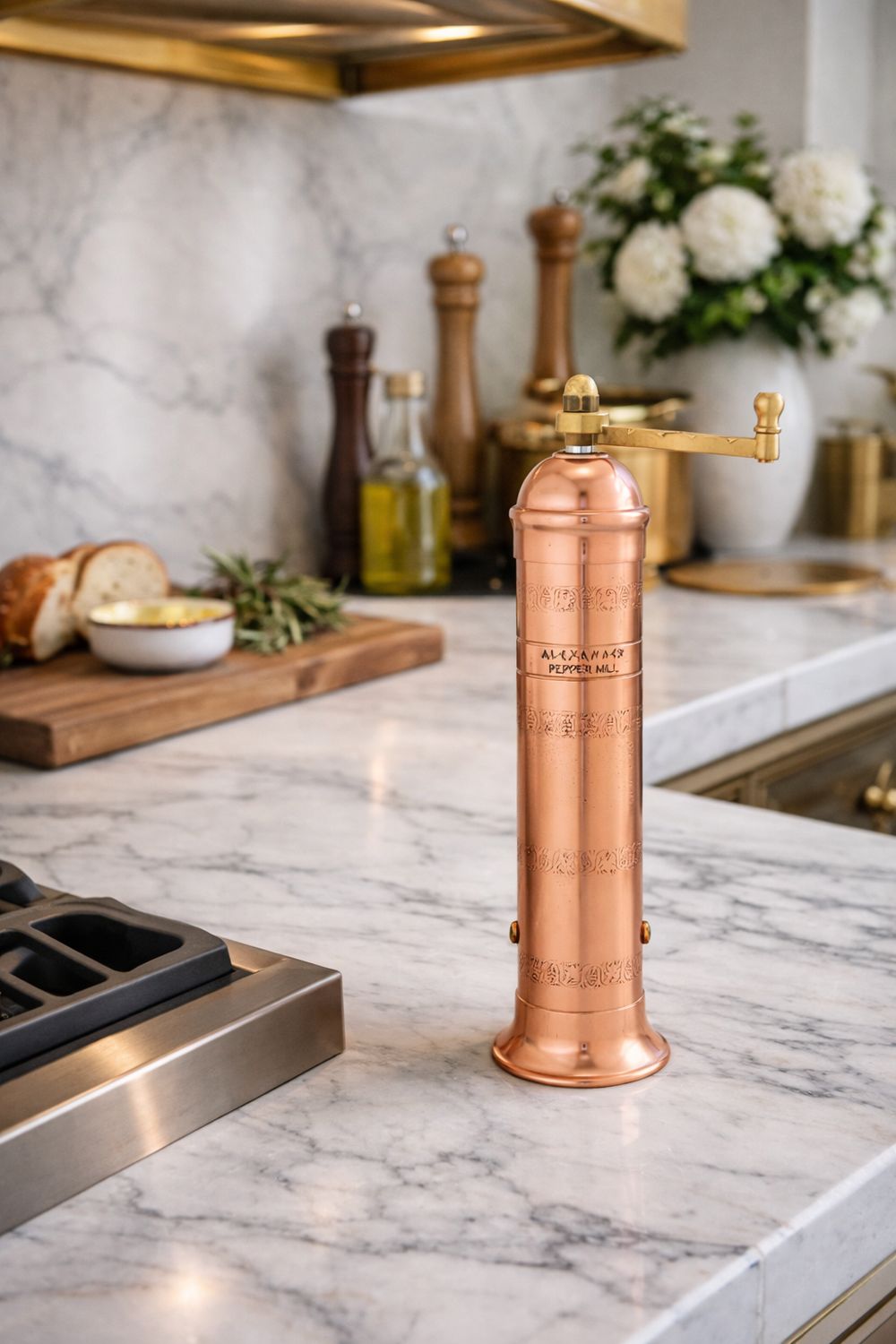 Atlas Copper Pepper Mill 9-in.