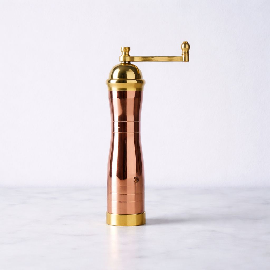Athena Brass &amp; Copper Pepper Mill 8-in.