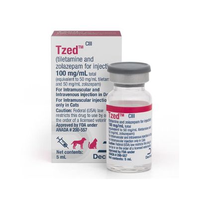 Tzed (Tiletamine/Zolazepam) 50mg/50mg/ml Injection