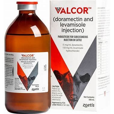 Valcor (Doramectin/Levamisole) 5mg/150mg/ml Injectable Valcor (Doramectin/Levamisole) 5mg/150mg/ml Injectable