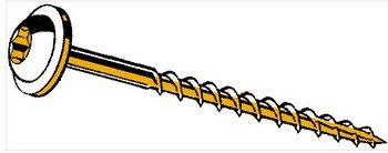 YELLOW ZINC SABERDRIVE CABINET SCREWS