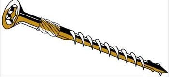YELLOW ZINC SABERDRIVE WOOD SCREW 1#
