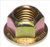 YELLOW ZINC GRADE 8 HEX FLANGE LOCK NUTS EA