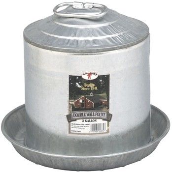 GALVANIZED POULTRY FOUNTAIN