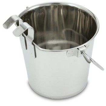 STAINLESS STEEL FLATSIDED PAIL WITH HOOKS