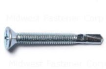 8-14 ZINC PHILLIPS FLAT SELF-DRILLING SCREW W/WINGS EA