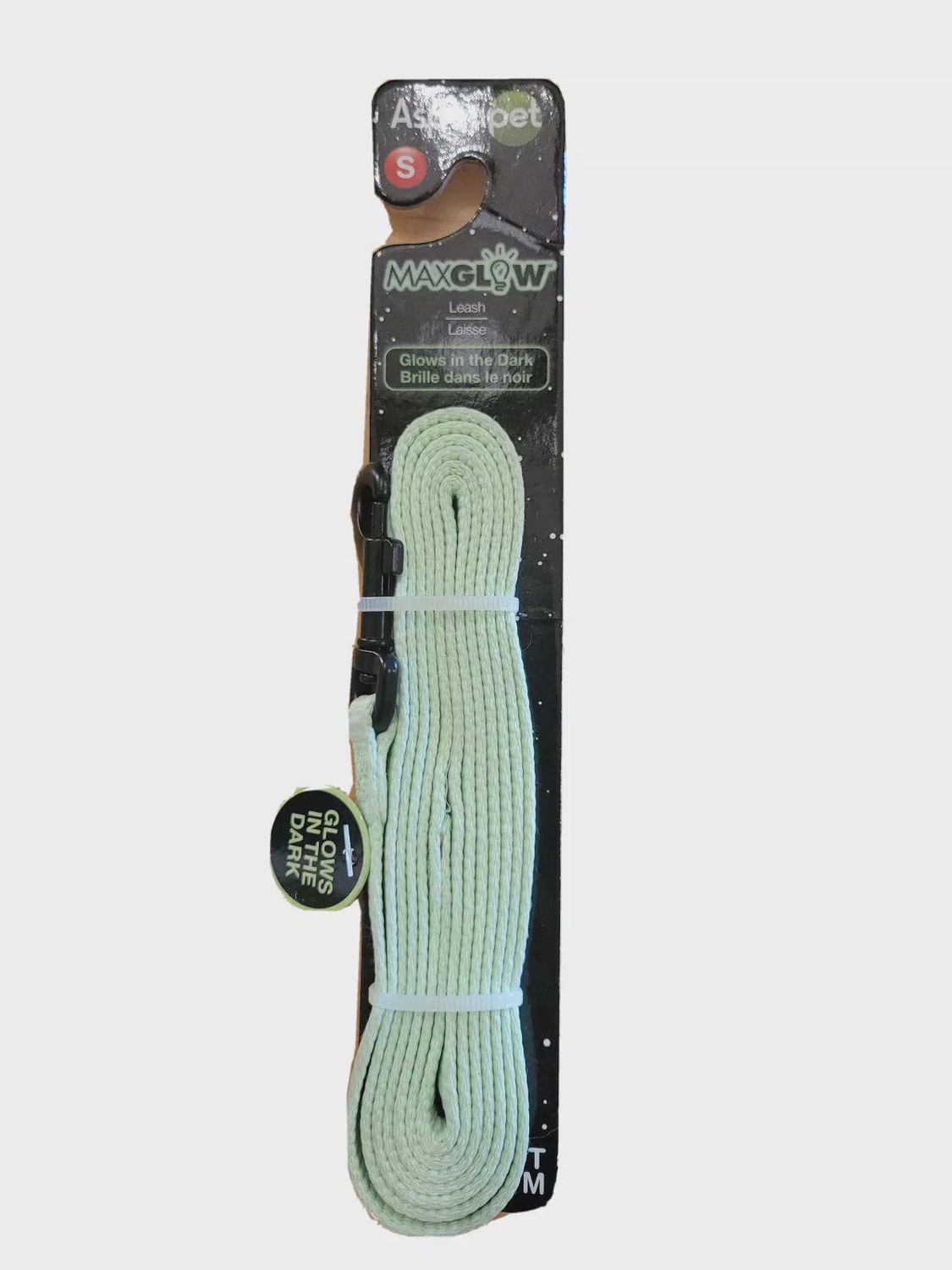 LEASH PET GLOW 1IN X 4FT BLUE