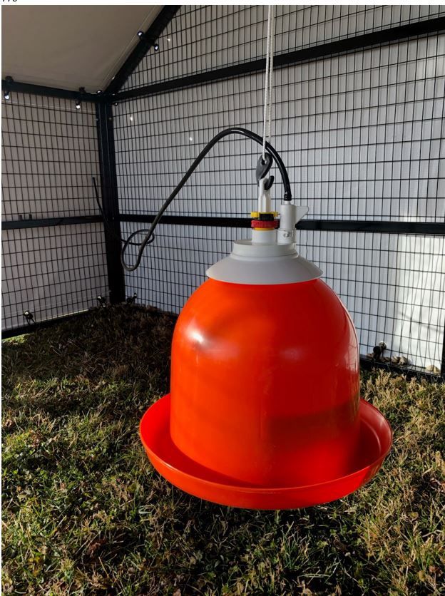 HANGING BELL WATERER SETUP