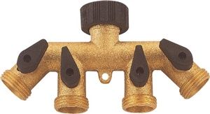 4-PORT MANIFOLD HOSE END BRASS