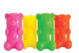 RUFF DAWG GUMMY BEAR DOG TOY (ASSORTED COLORS)