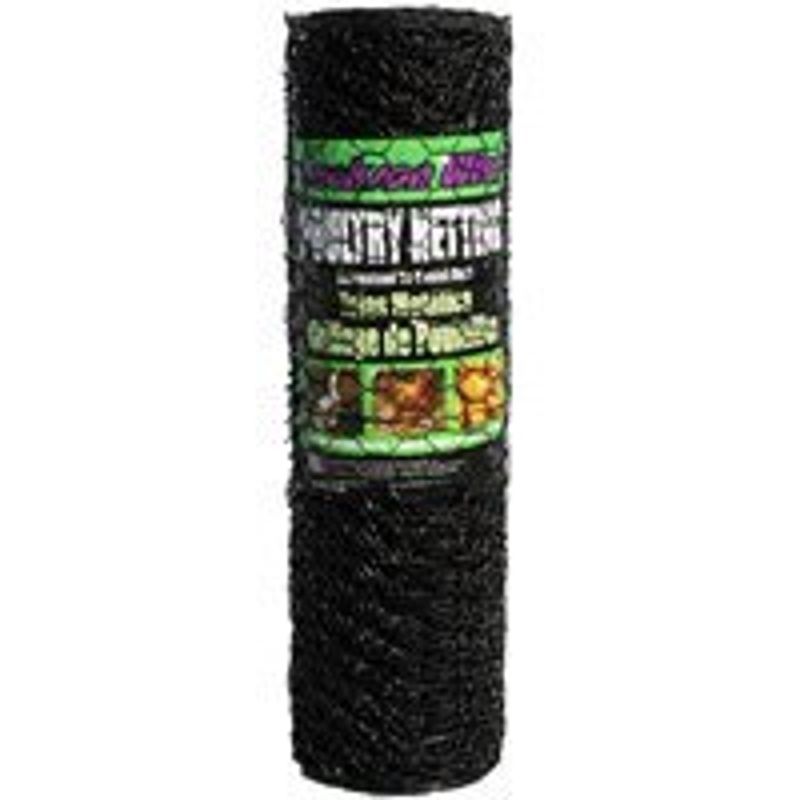 36" X 1" X 50' BLACK CHICKEN WIRE