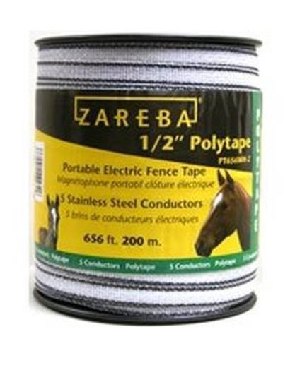 1/2" ZAREBA WHITE POLYTAPE 656'