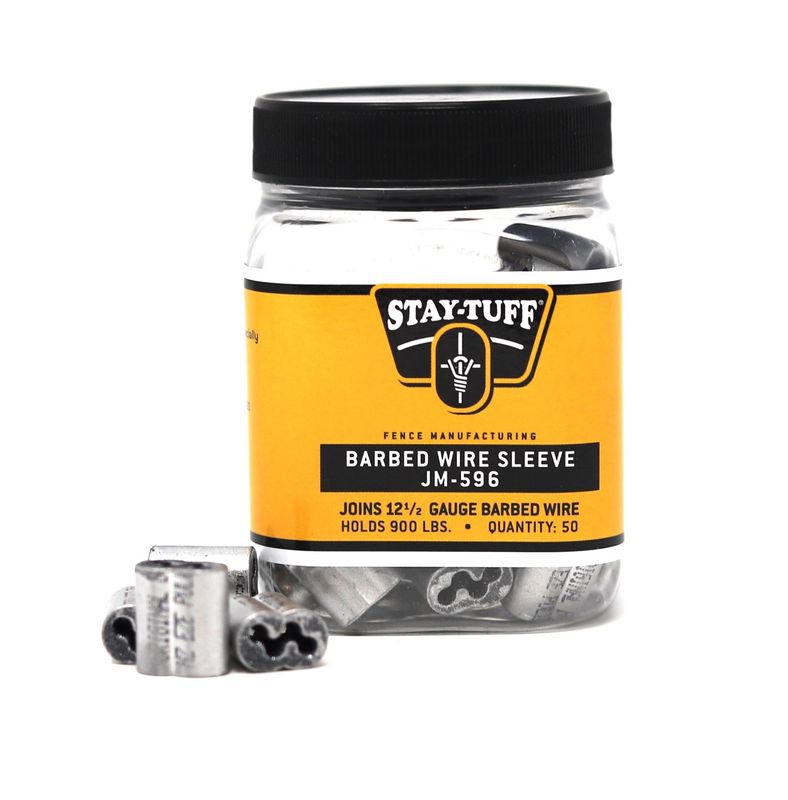 12.5 GAUGE BARBED WIRE CRIMP SLEEVE 50 PK