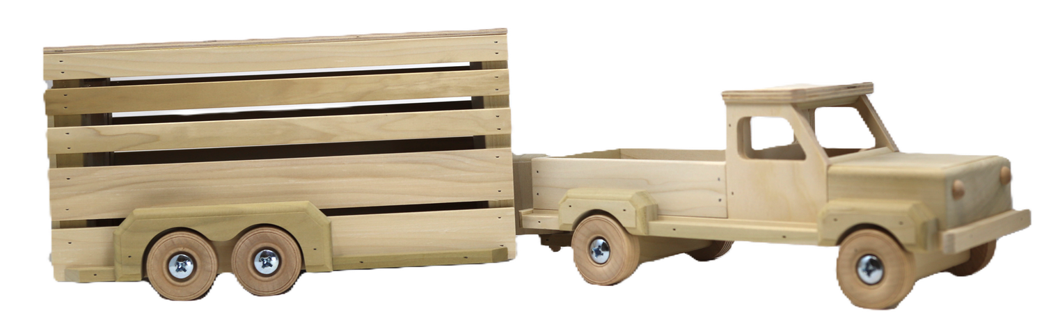 OWL PICKUP TRUCK & HORSE TRAILER
