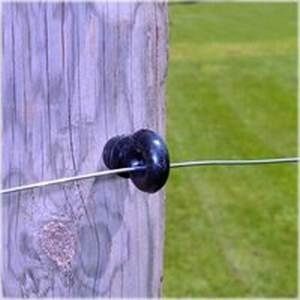 WOOD POST RING BLACK INSULATOR- PK OF 25