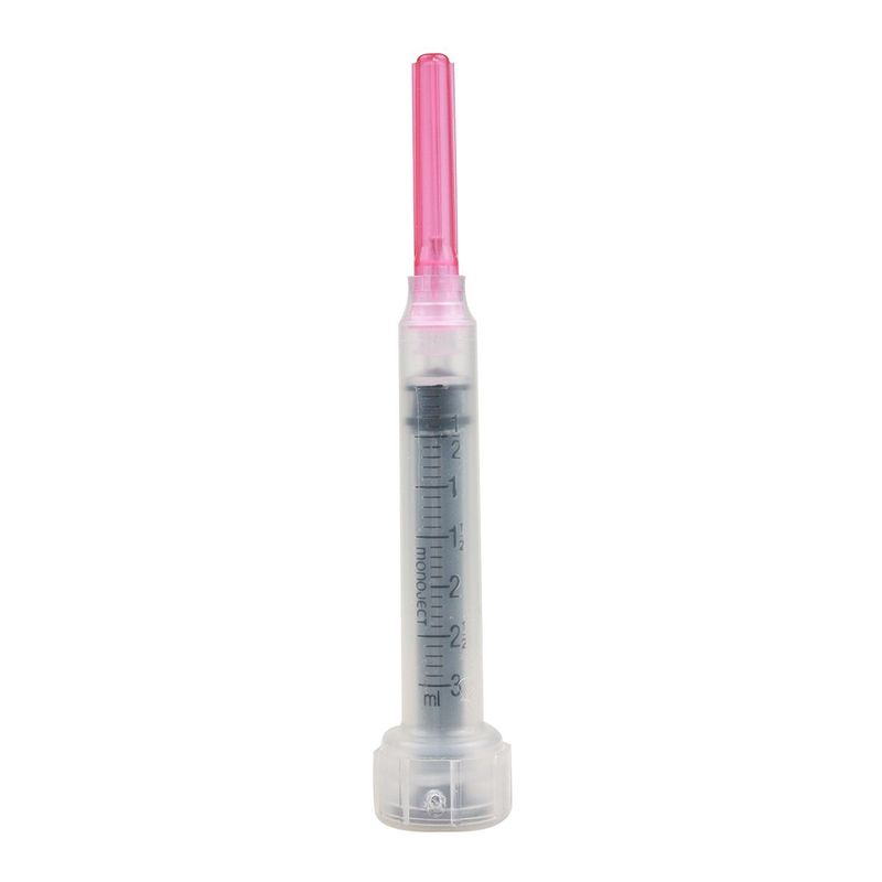 DISPOSABLE SYRINGE & NEEDLE 3ML WITH 5/8" NEEDLE