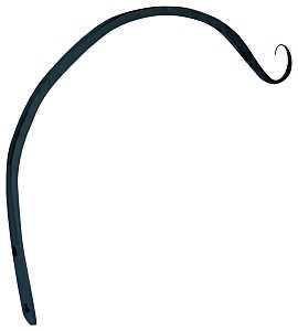 CURVED FORGED 12" PLANT HOOK BLACK