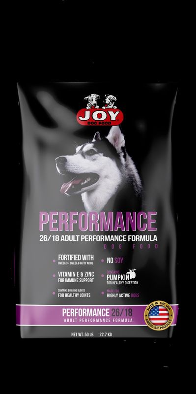 JOY DOG FOOD-ADULT PERFORMANCE 26/18-50LBS