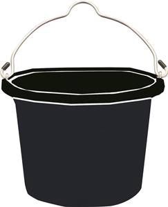 8 QT BLACK FLAT SIDED BUCKET