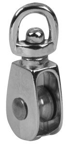 2" SINGLE NICKEL SWIVEL ROPE PULLEY