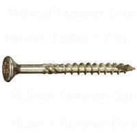 9 X 2 YELLOW ZINC SABERDRIVE INTERIOR WOOD SCREWS 5#
