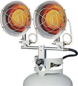 DOUBLE BURNER TANK TOP HEATER