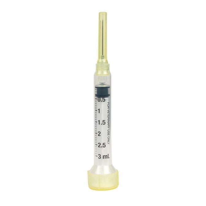 DISPOSABLE SYRINGE 3ML WITH 1" NEEDLE BX OF 100- DELETE