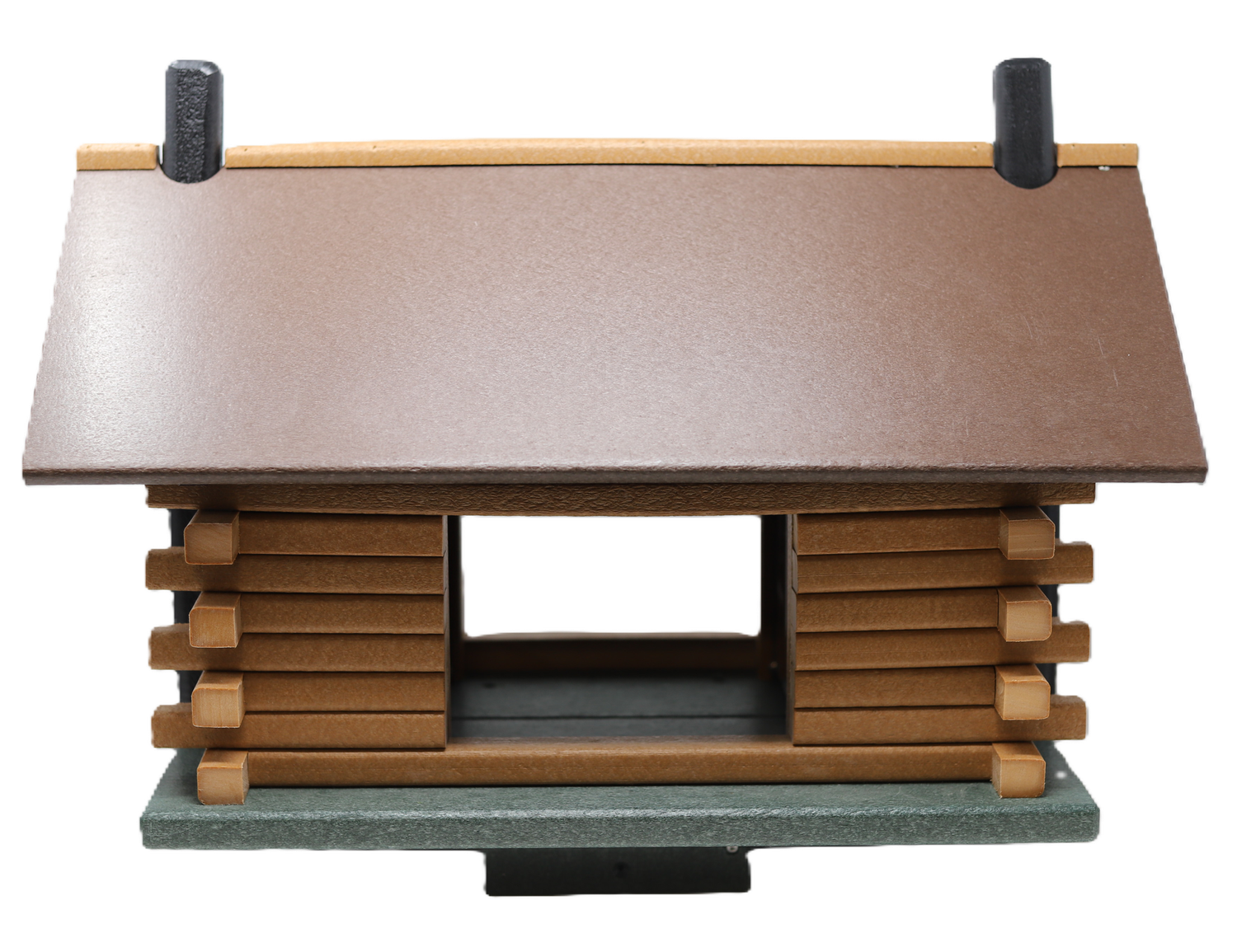 AW- POLY LOG CABIN BIRD FEEDER