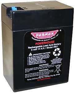 PARMAK BLACK GEL BATTERY - 6 V