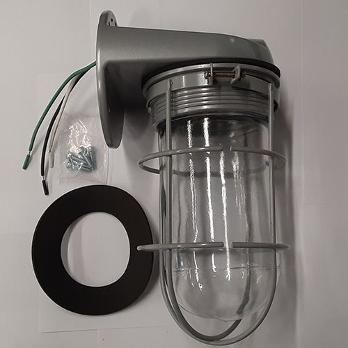 BWF Deck Lights VWG-01-G, Right Angle, Glass Globe, Wire Guard, No Box