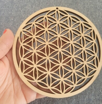 Déco bois fleur de vie