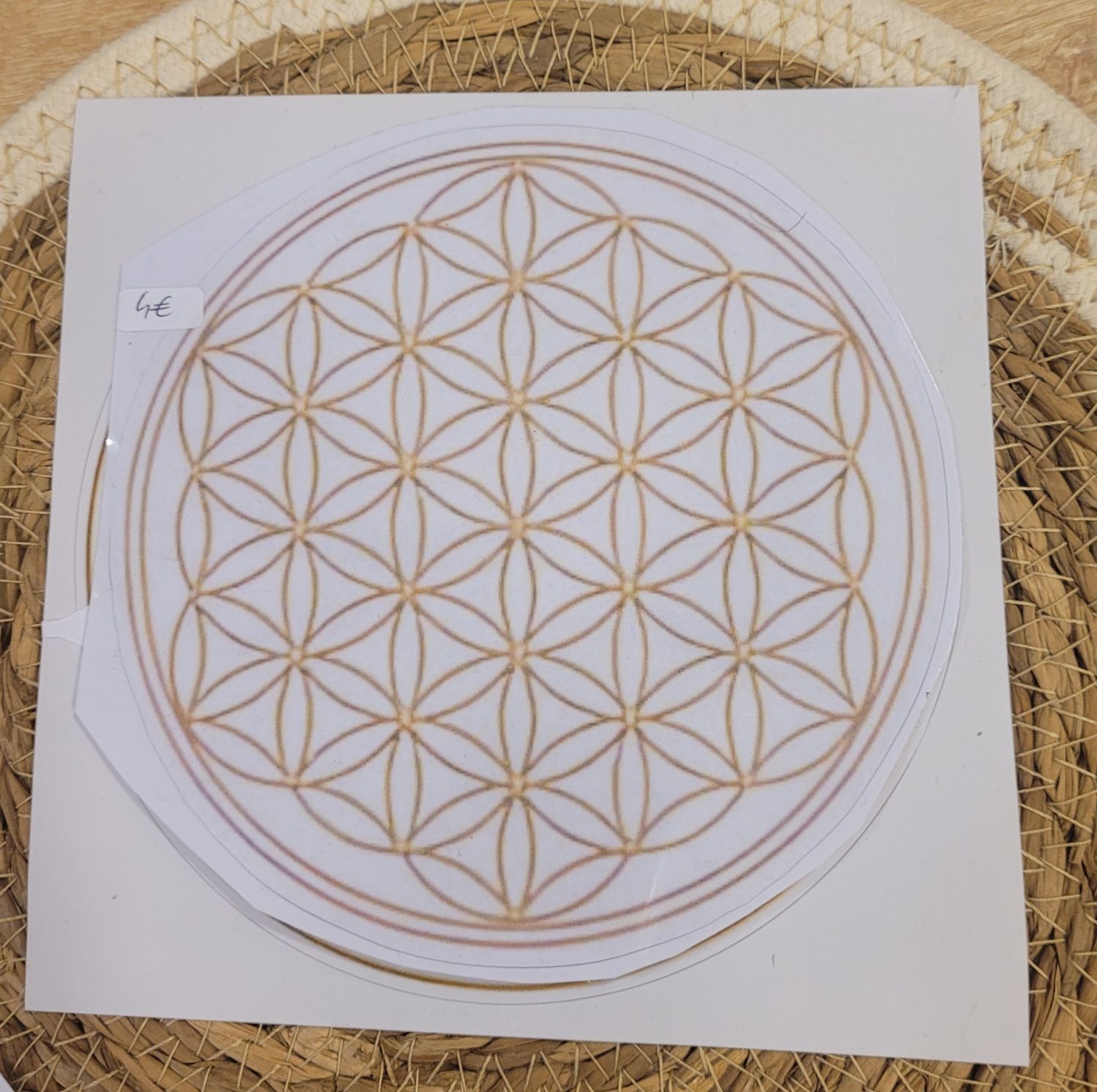 Sticker fleur de vie &quot;dorée&quot;