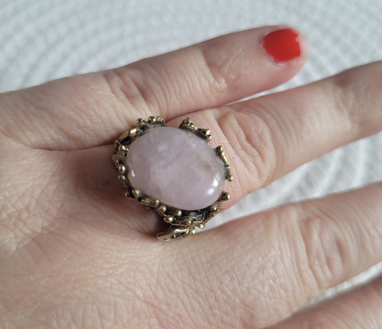 Bague quartz rose