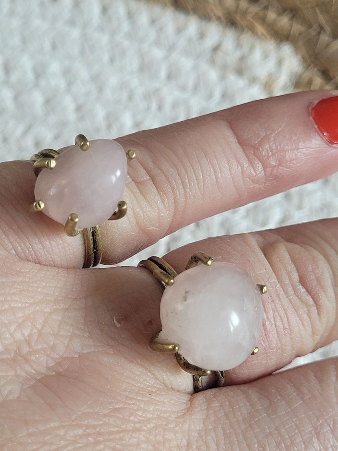 Bague quartz rose
