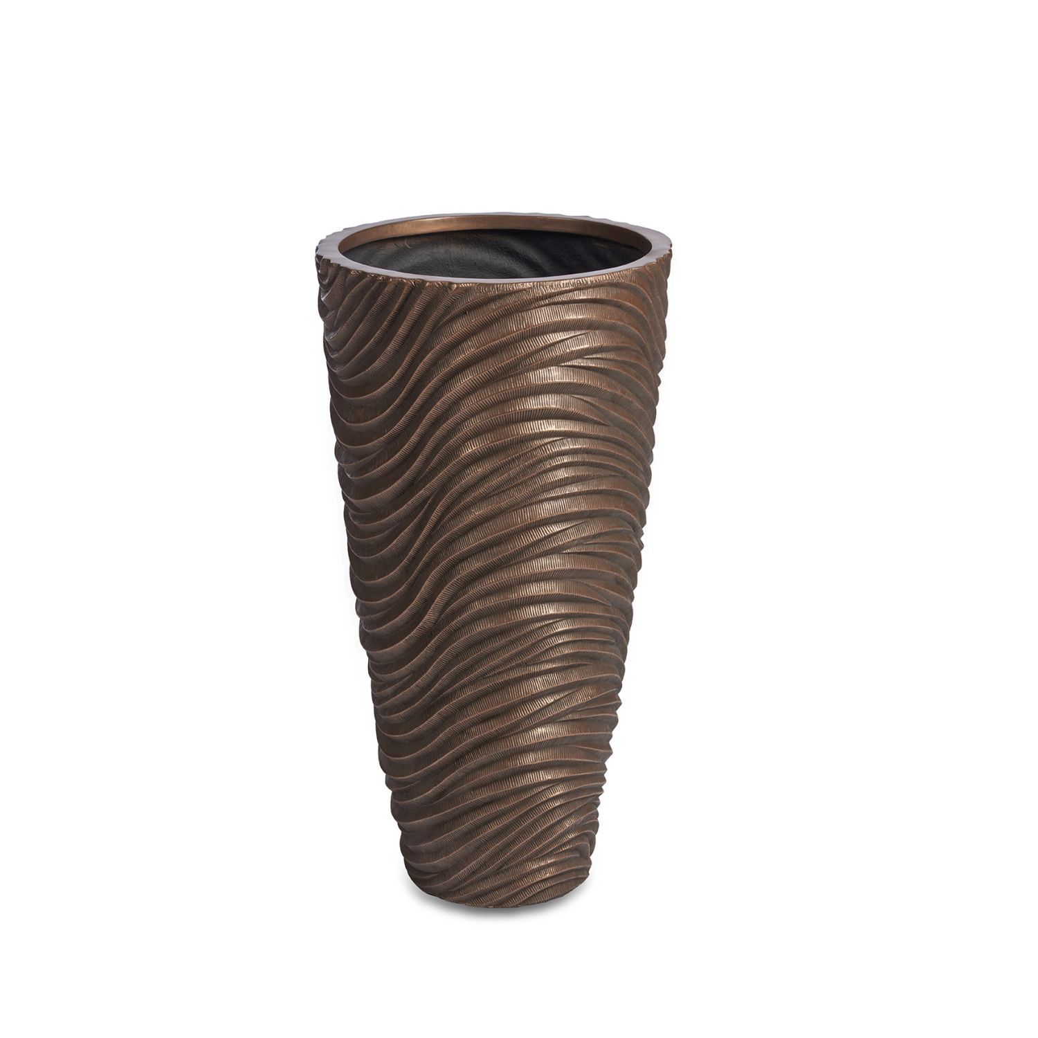 Graphic Vase Medium  Bronze | L W Ø48 H90