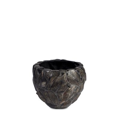 Mactan Round Bowl Black  | L W Ø51 H40