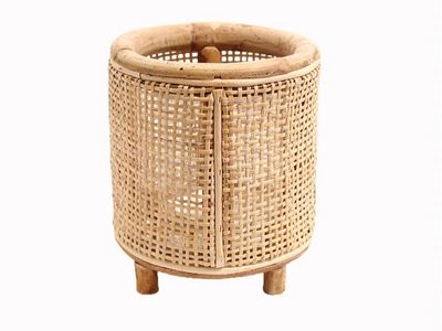 Windlicht Webbing Rotan Blond d17h18cm