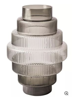 Steps Vase L Grey
