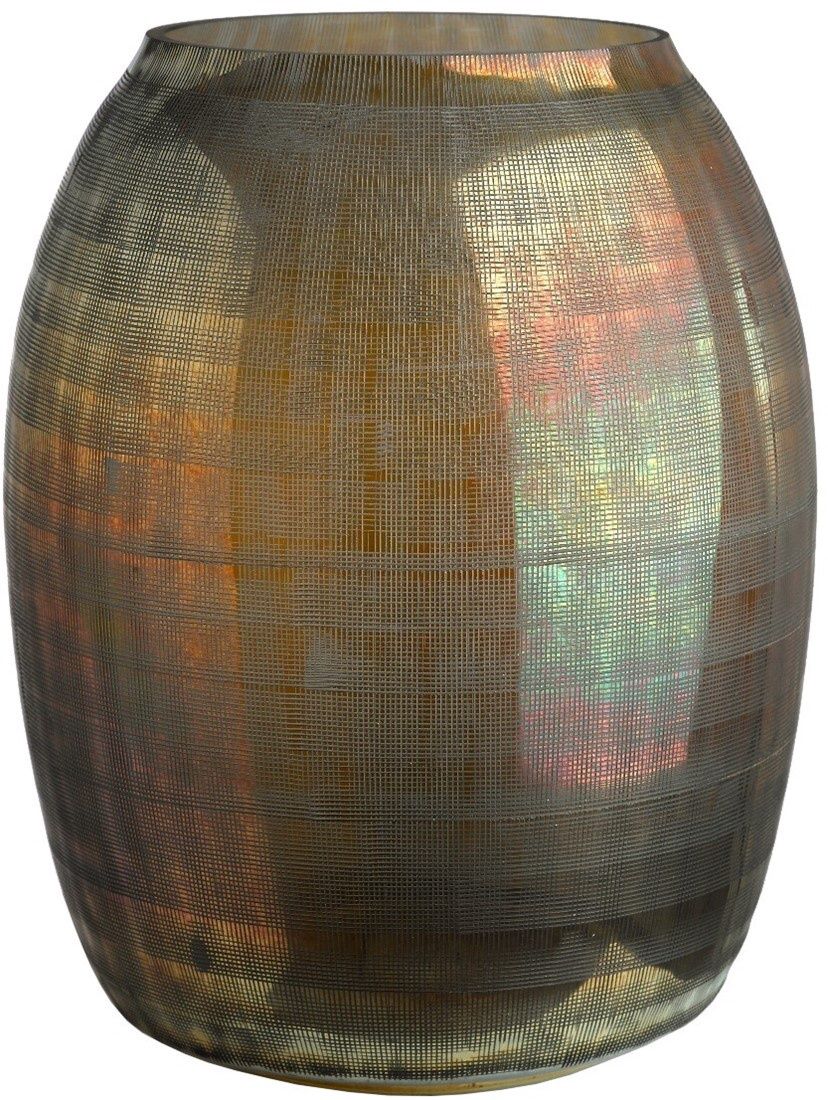 Vase Checkered Brown L