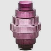 Polspotten steps vaas small donkerpaars