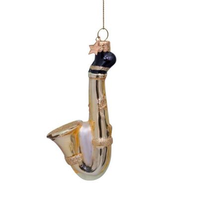 Ornament glass saxophone H7cm