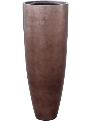 Baq Metallic Silver leaf Partner Matt Coffee (met  inzetbak) H90 D34