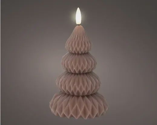 LED Kaars Kerstboom Bruin H13,5