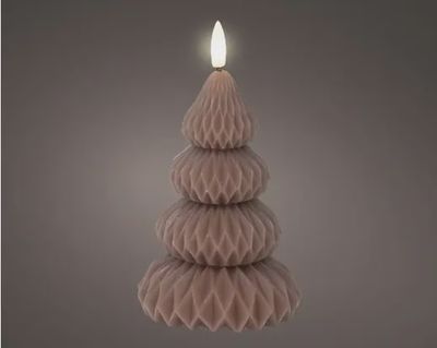 LED Kaars Kerstboom Bruin H13,5