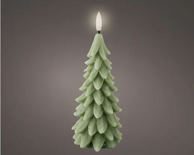 Kerstboom LED kaars D.8cm H.19.3cm