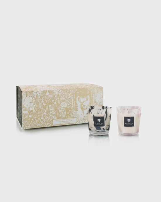 DUO CANDLES PEARLS MAX08 BLACK-WHITE