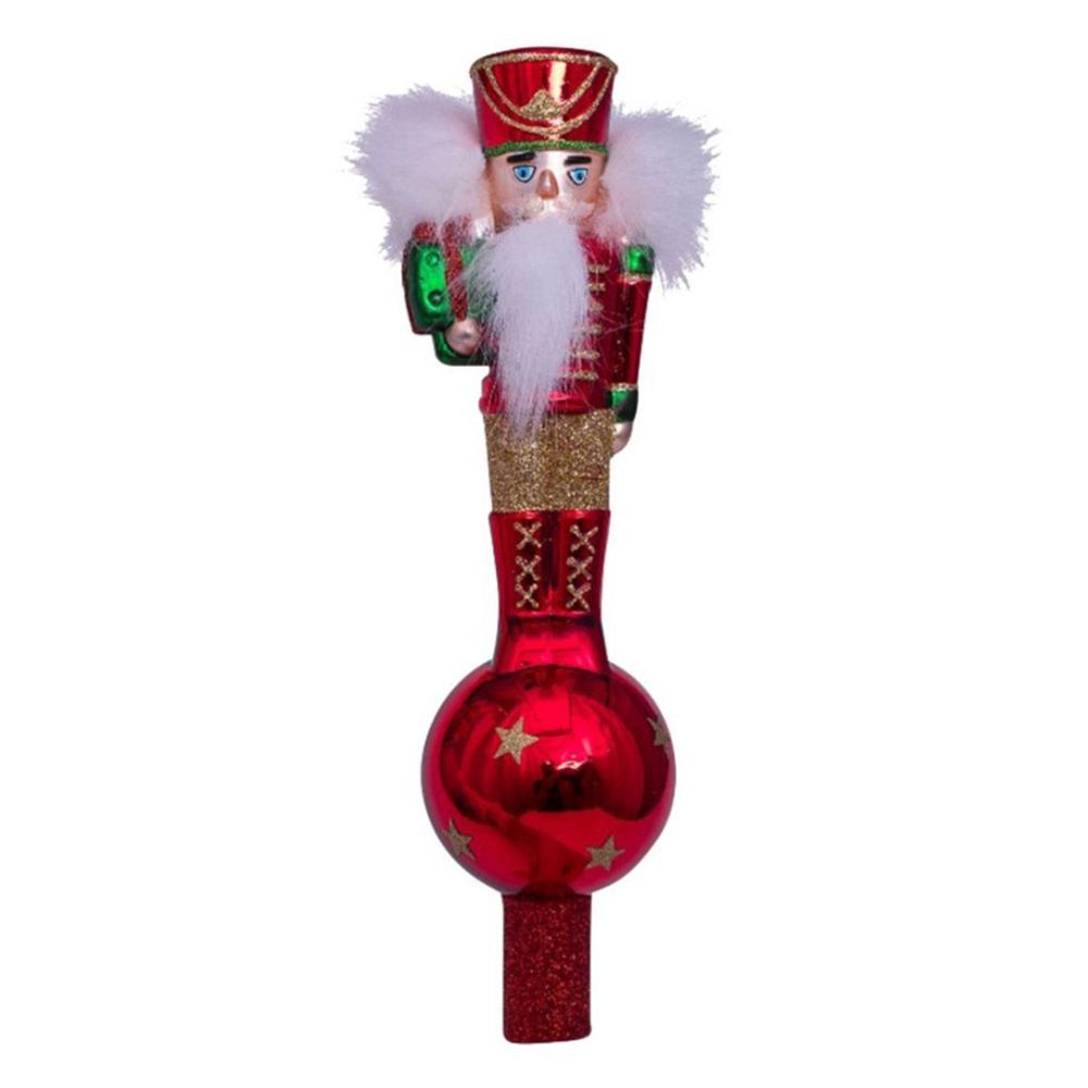Tree topper red nutcracker H22.5cm w/box