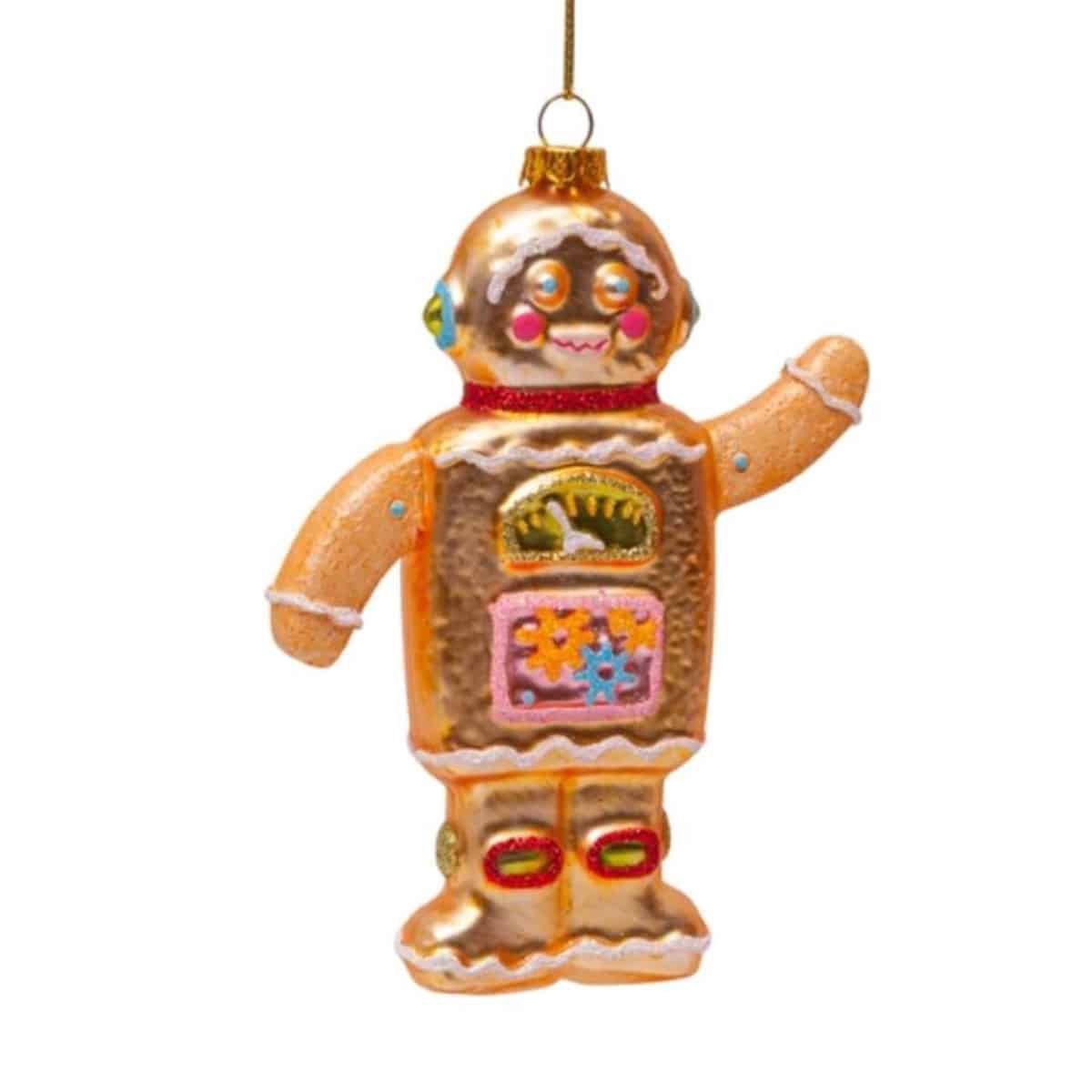 Ornament glass gingerbread cookie H8.5cm