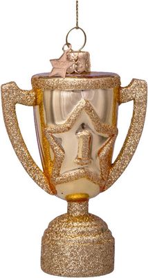Ornament glass gold winners cup H9cm